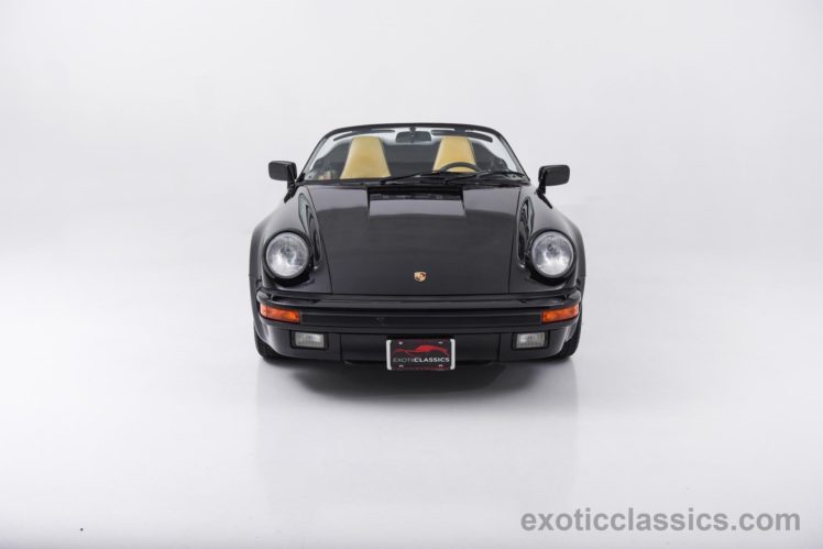 1989, Porsche, 911, Carrera, Speedster, Cars, Black HD Wallpaper Desktop Background