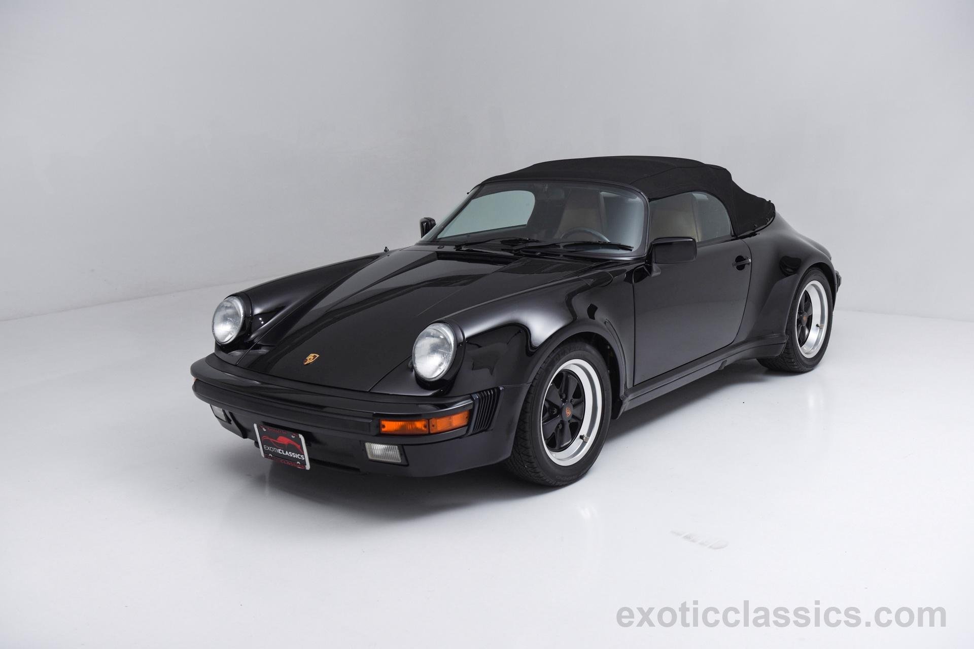 1989, Porsche, 911, Carrera, Speedster, Cars, Black Wallpaper