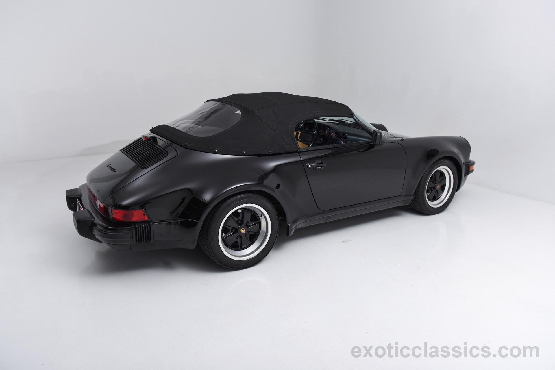 1989, Porsche, 911, Carrera, Speedster, Cars, Black Wallpaper