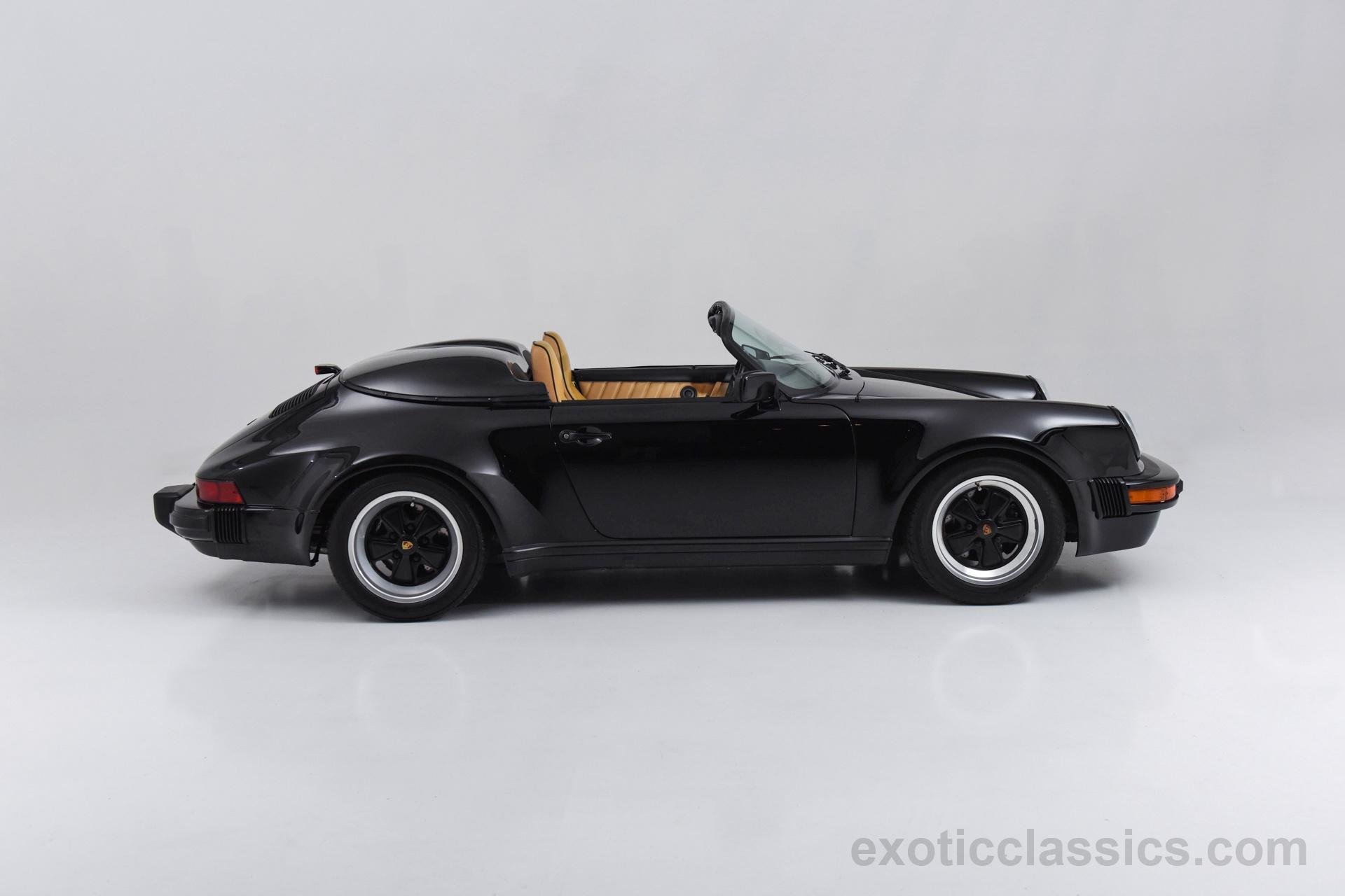 1989, Porsche, 911, Carrera, Speedster, Cars, Black Wallpaper