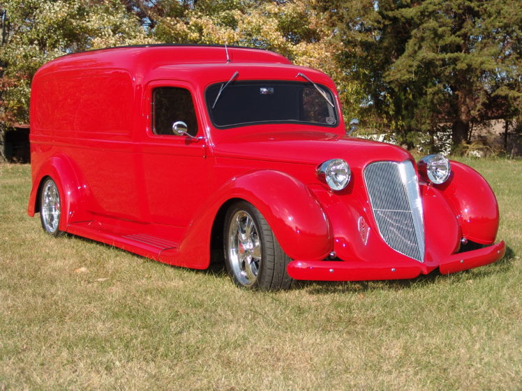 1936, Dodge, Panel, Truck, Custom, Retro, Hot, Rod, Classic, Cars, Jpg HD Wallpaper Desktop Background