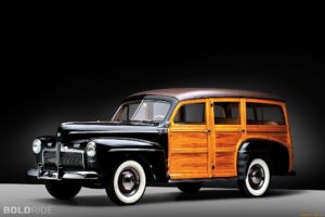1942, Ford, Super, Deluxe, Woody, Station, Wagon, Classic, Cars, Retro
