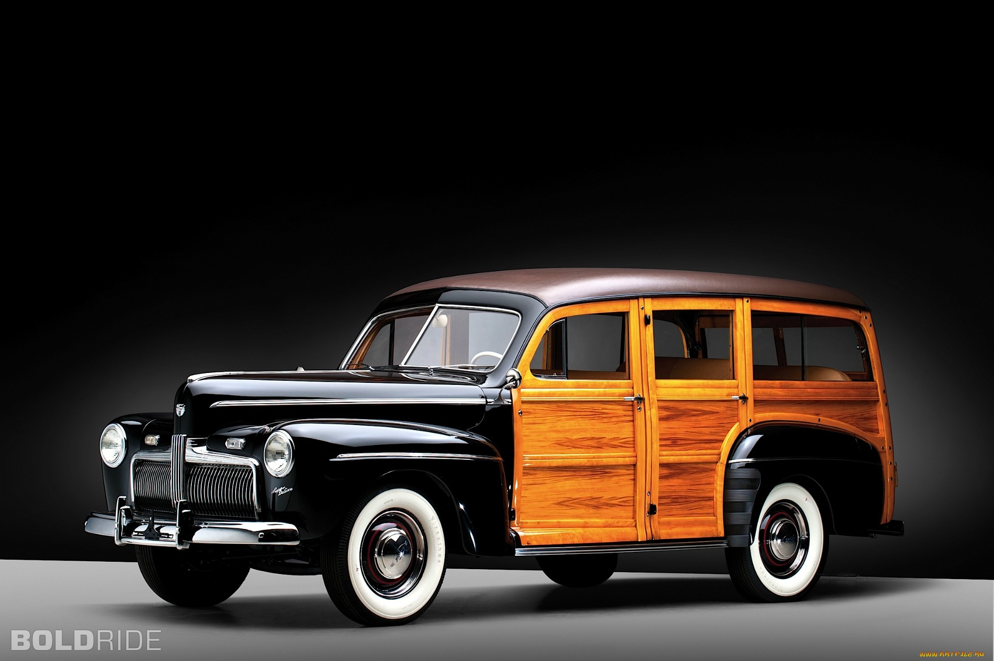 1942, Ford, Super, Deluxe, Woody, Station, Wagon, Classic, Cars, Retro Wallpaper