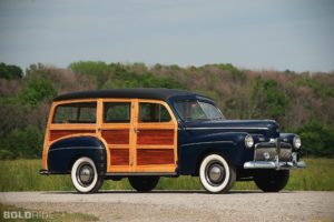 1942, Ford, Super, Deluxe, Woody, Station, Wagon, Classic, Cars, Retro