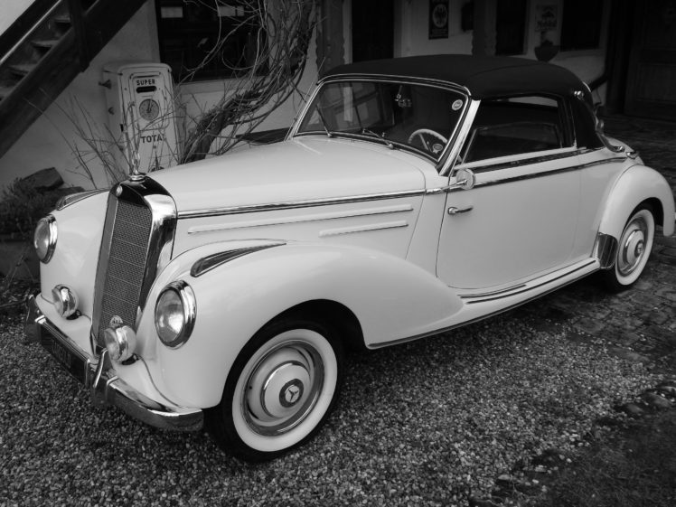 1953, Mercedes, 220, Cabriolet, A, Luxurt, Benz, Luxury, Retro HD Wallpaper Desktop Background