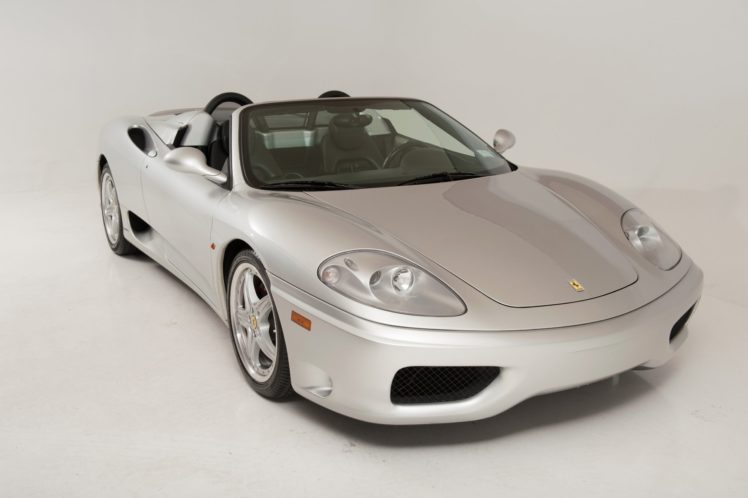 2003, Ferrari, Modena, 360, Spider, Cars, Silver HD Wallpaper Desktop Background