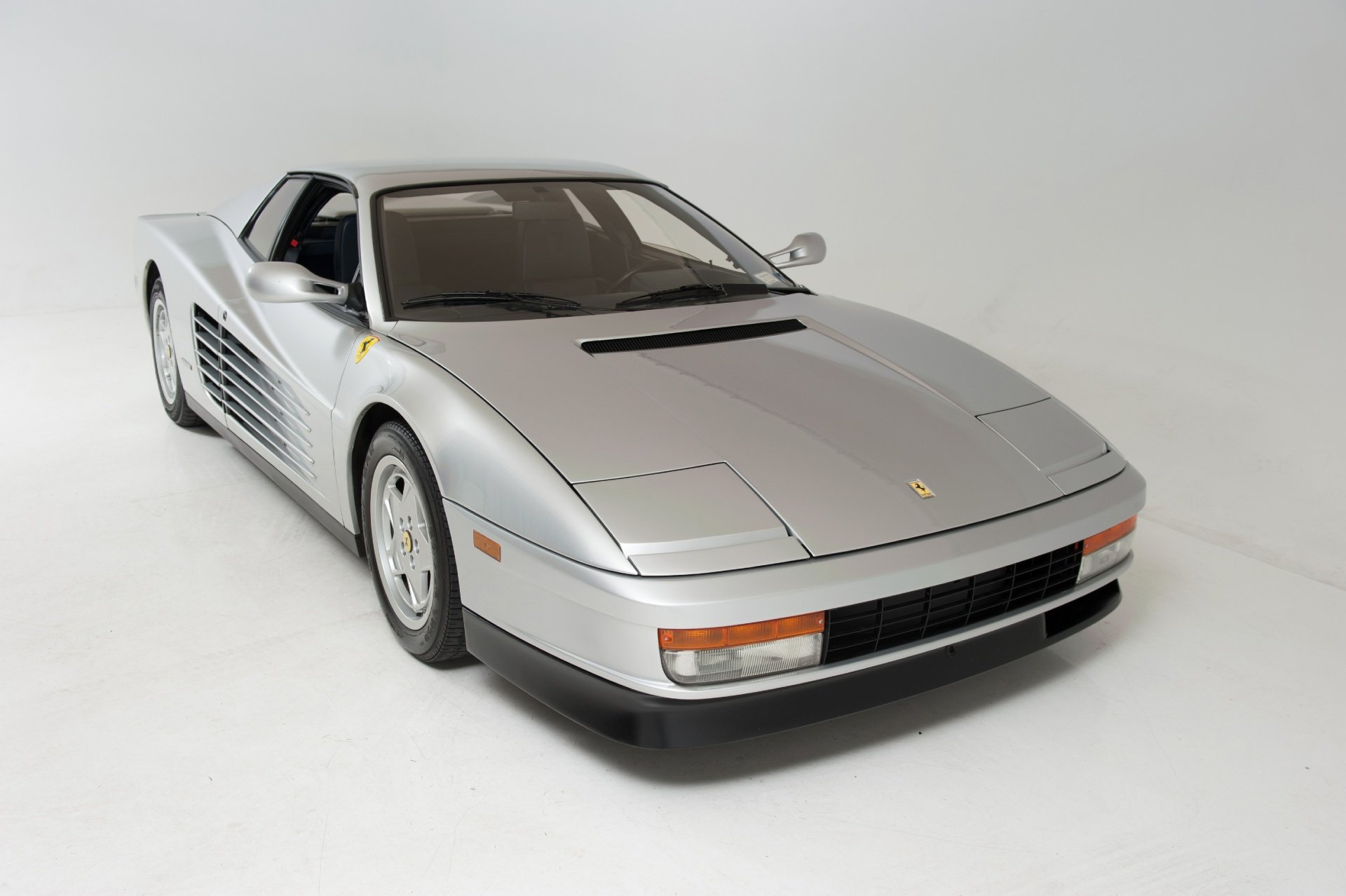 1988, Ferrari, Testarossa, Metallic, Silver, Coupe, Cars Wallpaper