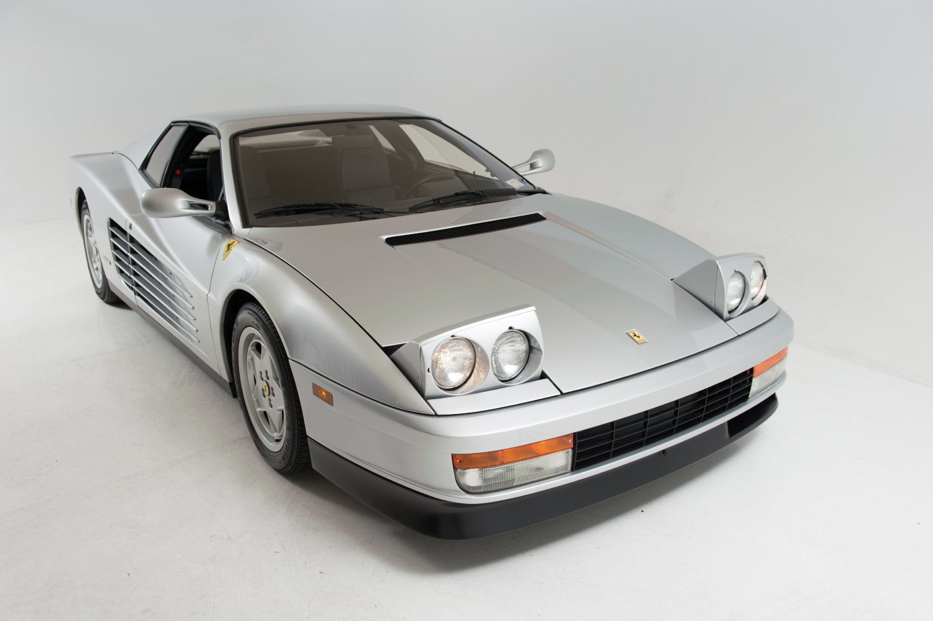 1988, Ferrari, Testarossa, Metallic, Silver, Coupe, Cars Wallpaper
