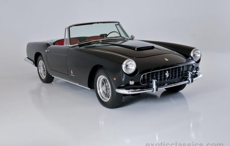 1962, Ferrari, 250, Pininfarina, Series, Ii, Cabriolet, Black, Convertible, Classic, Cars HD Wallpaper Desktop Background