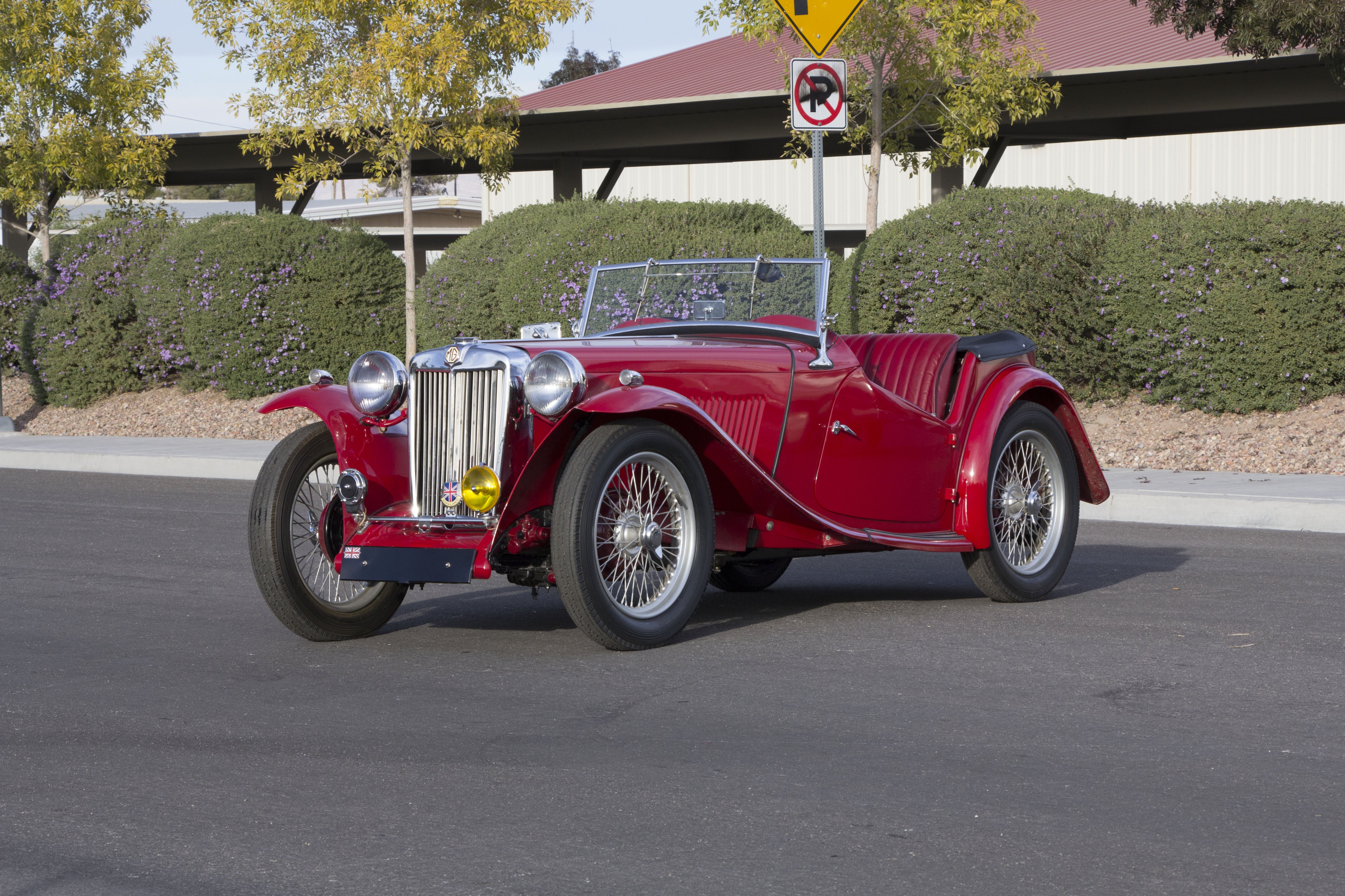1948 Mg Tc Sport Roadster Red Classic Old Retro Vintage Original Uk 01 Wallpapers Hd