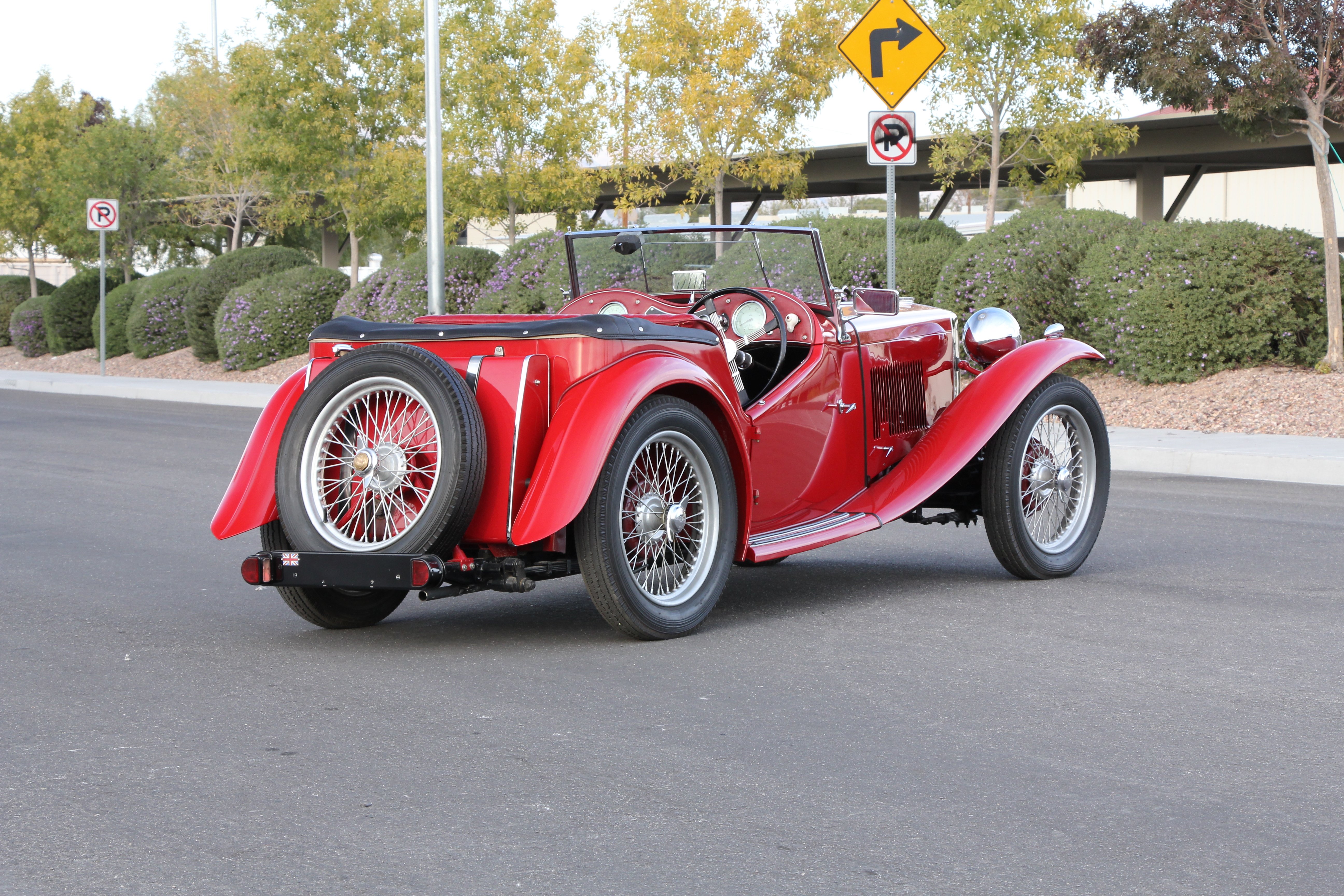 1948 Mg Tc Sport Roadster Red Classic Old Retro Vintage Original Uk 03 Wallpapers Hd