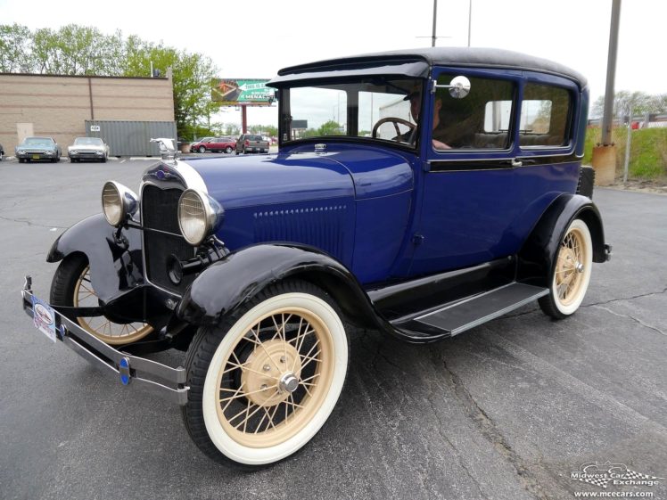 1928, Ford, Model a, Tudor, Sedan, Two, Door, Classic, Old, Vintage, Original, Usa,  06 HD Wallpaper Desktop Background