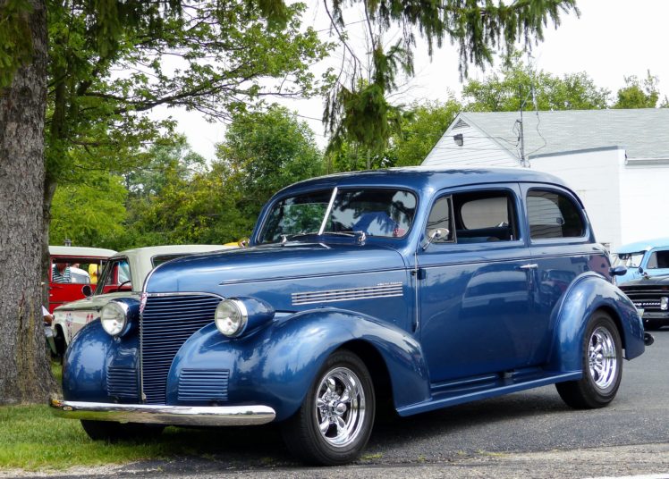 1939, Chevrolet, Chevy, Sedan, Two, Door, Hotrod, Streetrod, Hot, Rod, Street, Blue, Usa, 3874×2777 01 HD Wallpaper Desktop Background