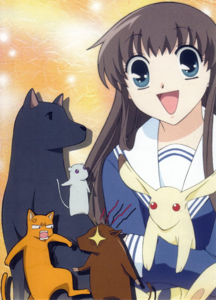 anime, Series, Fruits, Basket, Girl, Characters, Animal, Dog, Cat HD Wallpaper Desktop Background