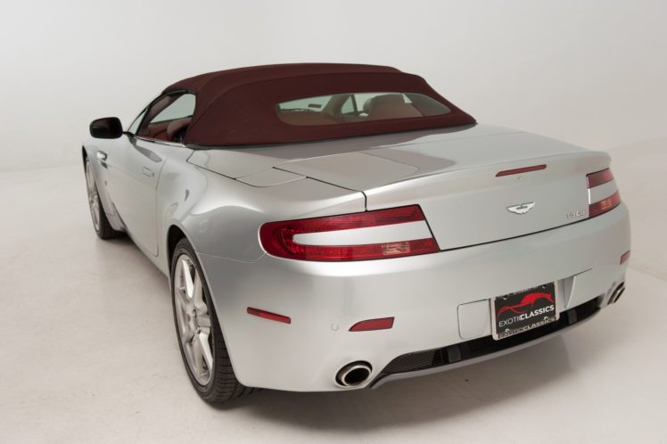 2007, Aston, Martin, V8, Vantage, Convertible, Cars, Silver HD Wallpaper Desktop Background