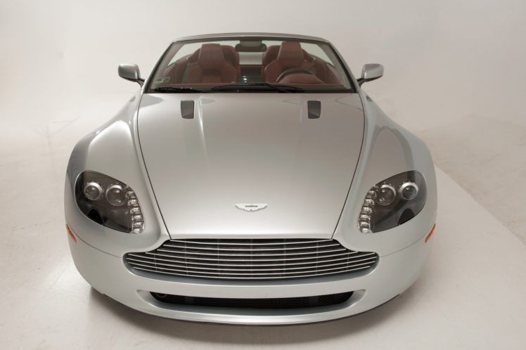 2007, Aston, Martin, V8, Vantage, Convertible, Cars, Silver HD Wallpaper Desktop Background