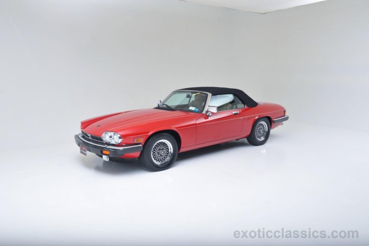 1989, Jaguar, Xjs, Convertible, V12, Cars, Red HD Wallpaper Desktop Background