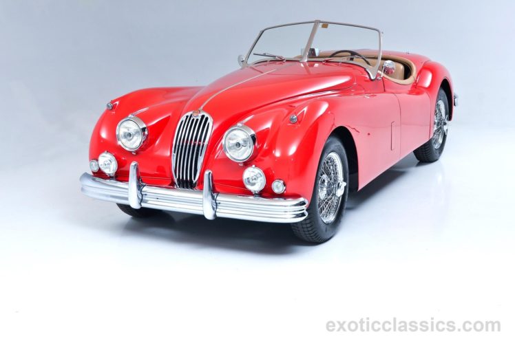 1955, Jaguar, Xk, 140m, Roadster, Cars, Classic, Red HD Wallpaper Desktop Background