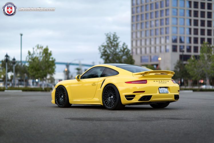 porsche, 991, Turbo, S, Hre, Wheels, Tuning, Cars, Coupe, Yellow HD Wallpaper Desktop Background