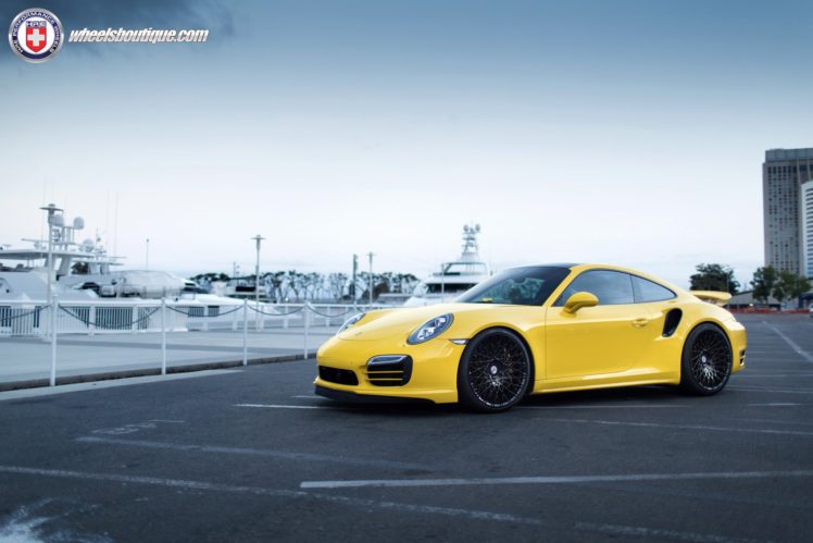 porsche, 991, Turbo, S, Hre, Wheels, Tuning, Cars, Coupe, Yellow HD Wallpaper Desktop Background
