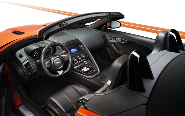 2014, Jaguar, F type, Black, Pack, Interior, Dash HD Wallpaper Desktop Background