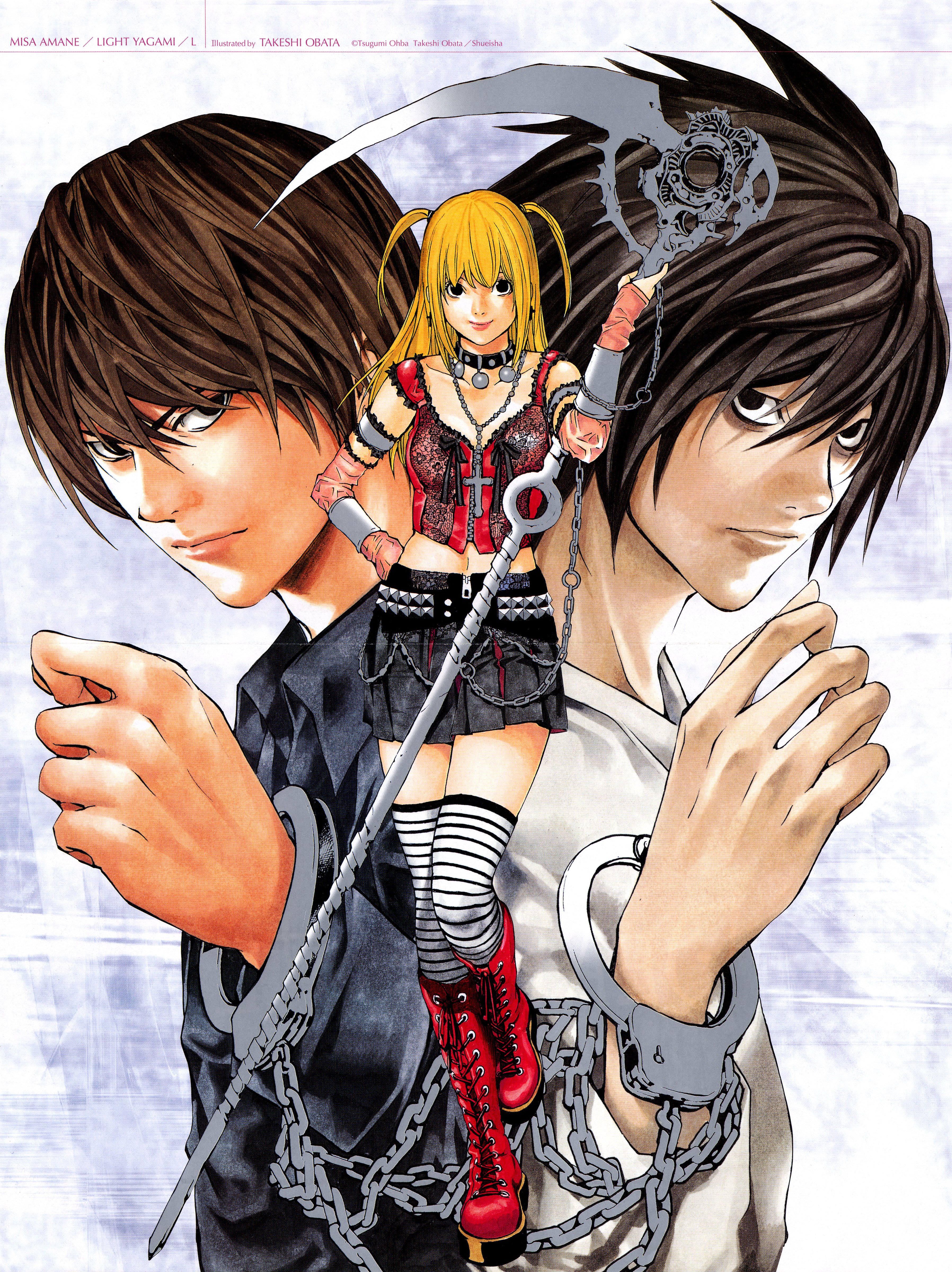 death, Note, Series, Light, Yagami, Anime, Groupl, Girl, Guy, Misa, Amane, Character Wallpaper