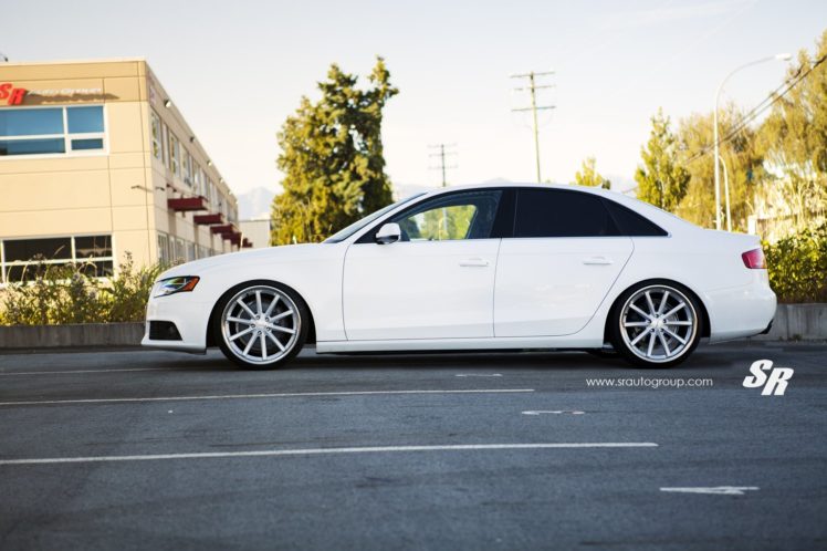 cars, Audi, A4, Sedan, Pur, Tuning, Wheels, White HD Wallpaper Desktop Background