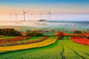 agriculture, Fog, Earth, Nature, Field, Landscape, Windmill