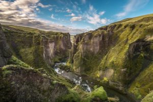cliff, Iceland, Landscape, River, Canyon