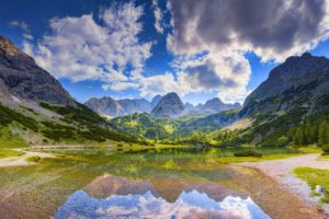 forest, Clound, Mountain, Landscape, Reflection, Lake, Nature