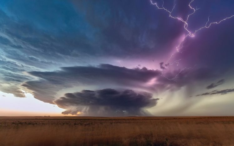 lightning, Landscape, Nature, Storm, Clouds, Rain, Thunder HD Wallpaper Desktop Background