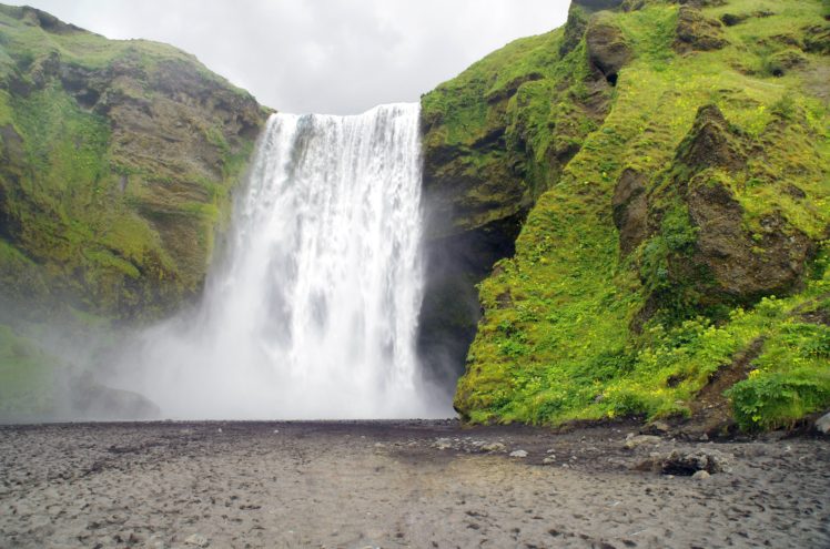 cascade, Waterfall, Iceland, Skogafoss, Waterfall, Skogafoss HD Wallpaper Desktop Background