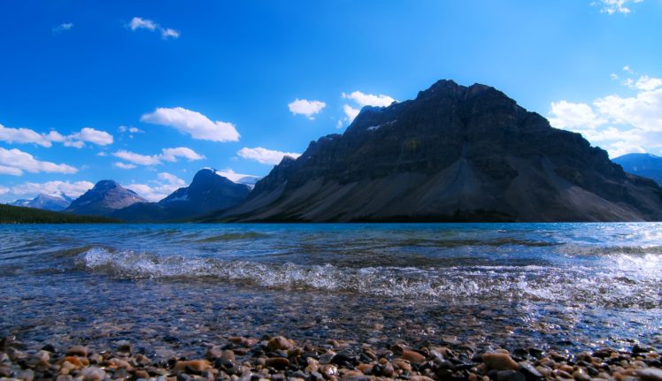 mountain, Lake, Earth, Nature, Landscape, Stone, Waves HD Wallpaper Desktop Background