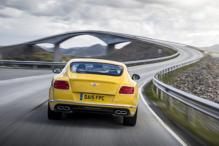 2016, Bentley, Continental gt, Coupe, Cars, Yellow HD Wallpaper Desktop Background