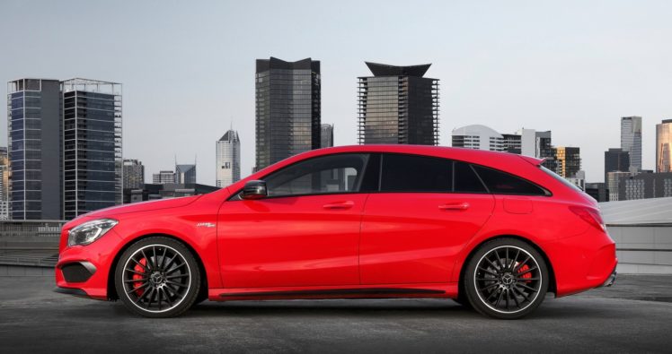 mercedes, Amg, Cla 45, Shooting, Brake, Wagon, Au spec, X117, Red, 2015 HD Wallpaper Desktop Background