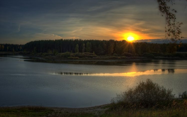 sunrise, Sunset, Lake, Reflection HD Wallpaper Desktop Background