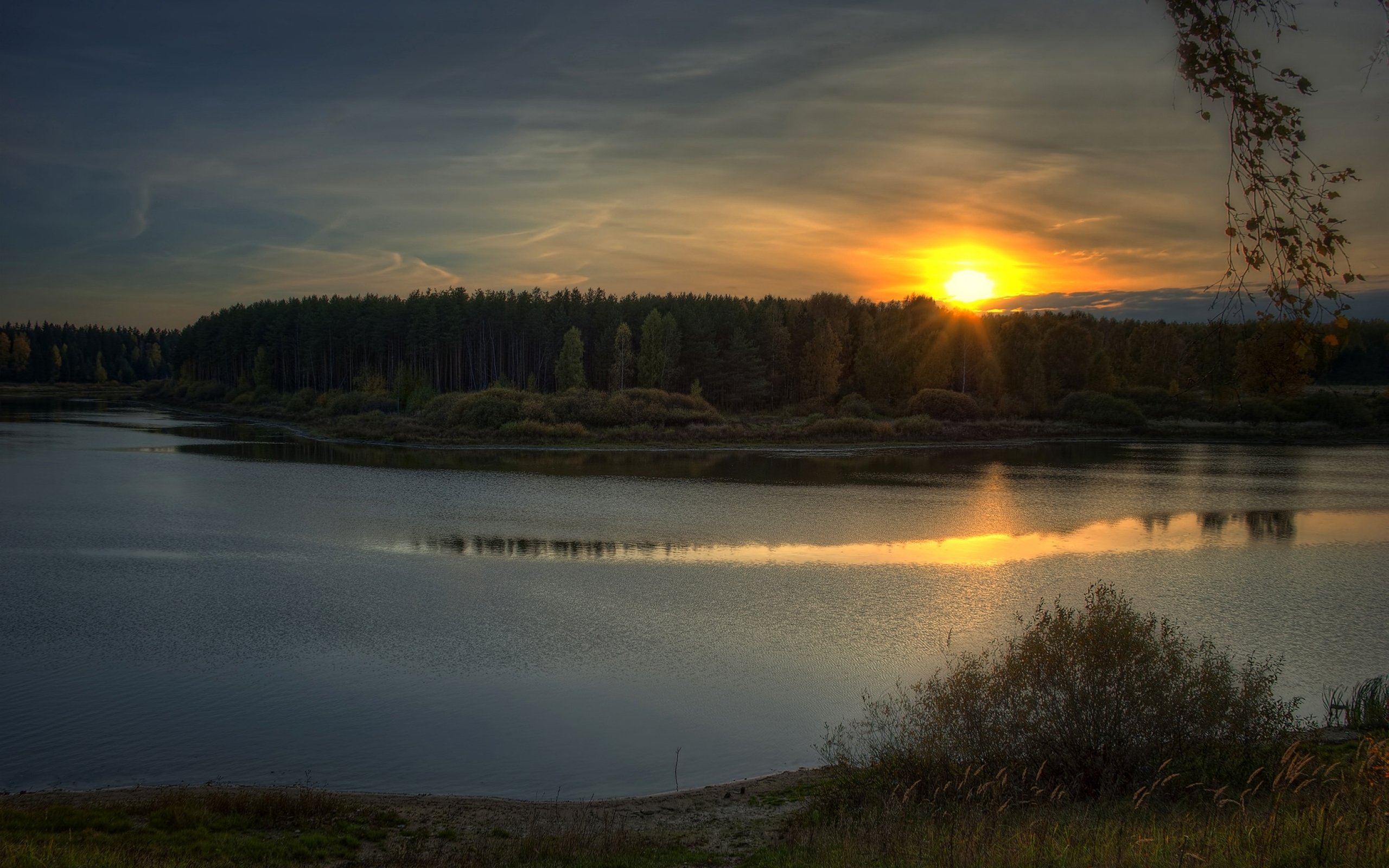 sunrise, Sunset, Lake, Reflection Wallpaper