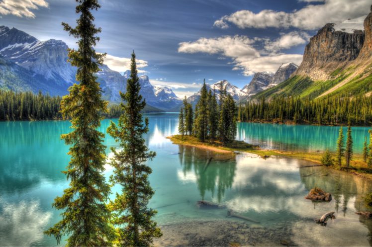 landscape, Sky, Tree, Mountain, Lake HD Wallpaper Desktop Background