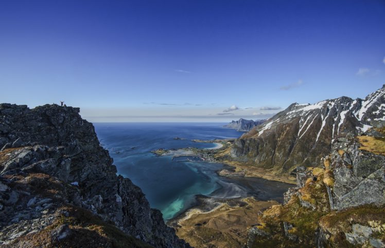 arctic, Scandinavia, Volandstinden, Seashore, Lofoten, Islands, Norway, Coastline HD Wallpaper Desktop Background