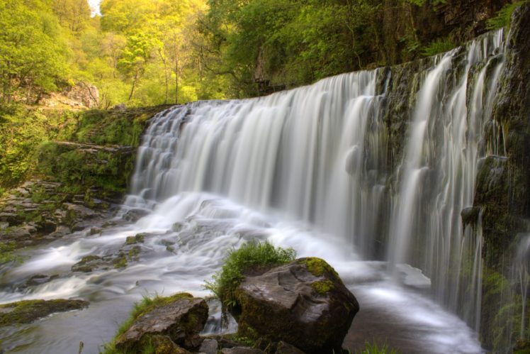 landscape, United, Kingdom, Wales, South, Wales, Neath, Ystradfellte, Waterfall, Country, Waterfall, Sgwd, Isaf, Clun gwyn, Waterfall HD Wallpaper Desktop Background