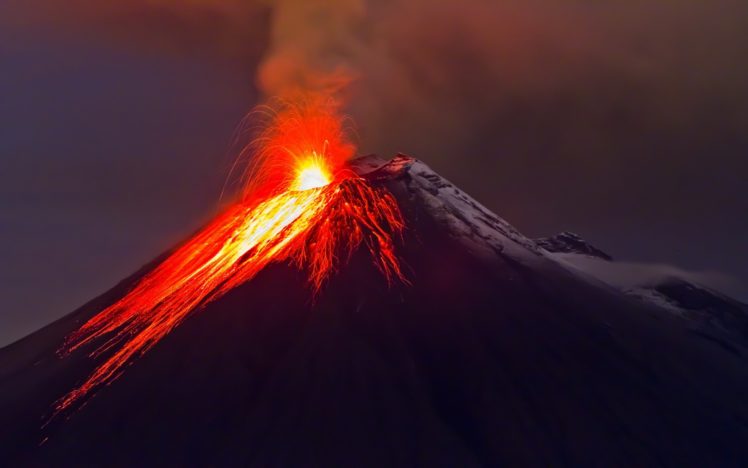 stratovolcano, Ash, Cloud, Eruption, Volcano, Ecuador, Cordillera, Oriental, Tungurahua, Nature, Landscape, Mountain, Lava HD Wallpaper Desktop Background