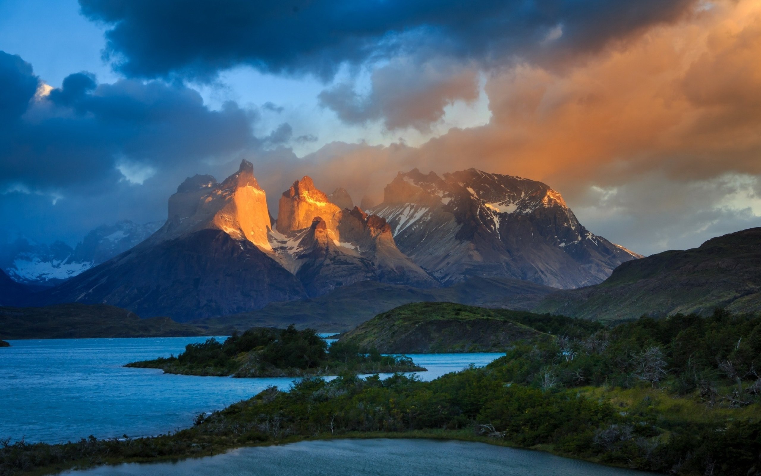 torres, Del, Paine, Lake, Mountain, Snow, Landscape, Nature Wallpaper