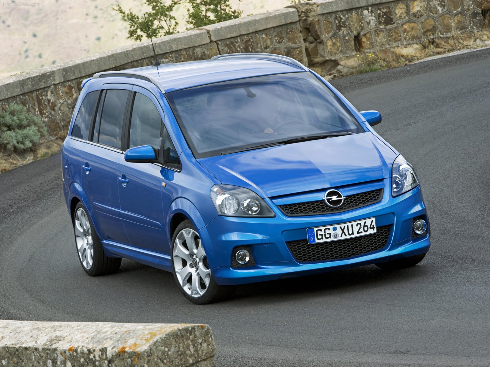 opel, Zafira, Opc, 2006, Cars, Blue Wallpaper