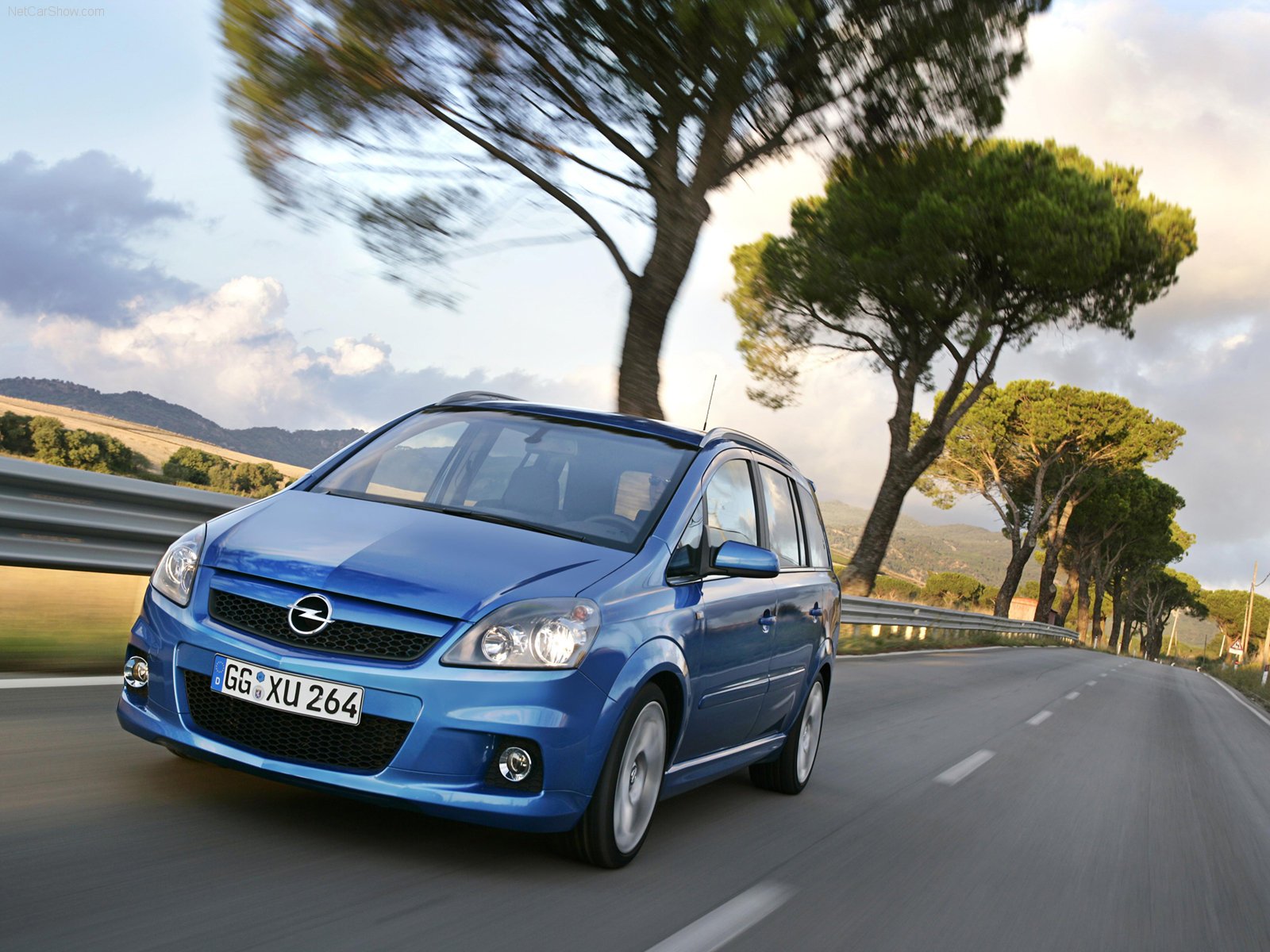 opel, Zafira, Opc, 2006, Cars, Blue Wallpaper