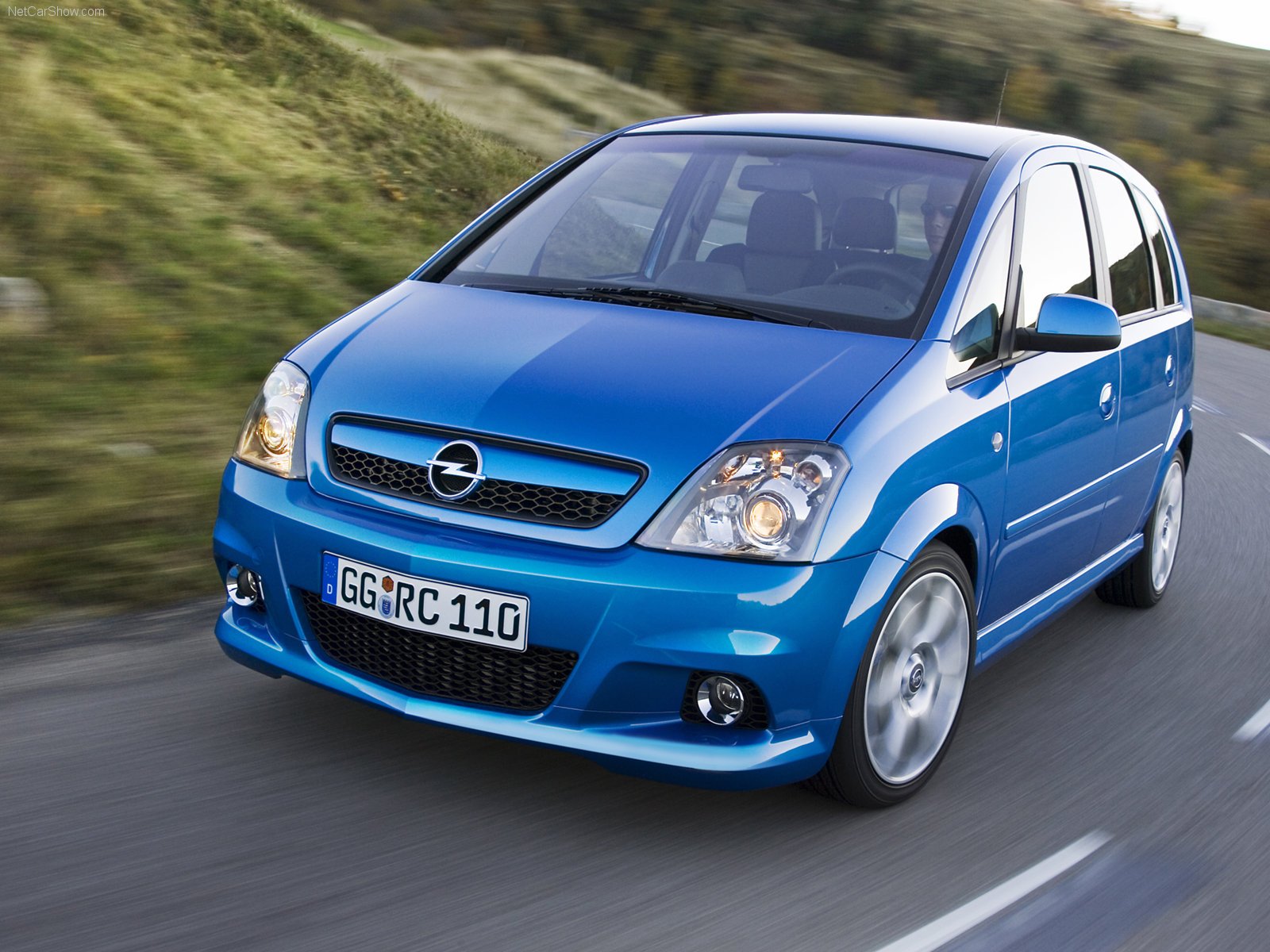 opel, Meriva, Opc, 2006, Cars, Blue Wallpaper