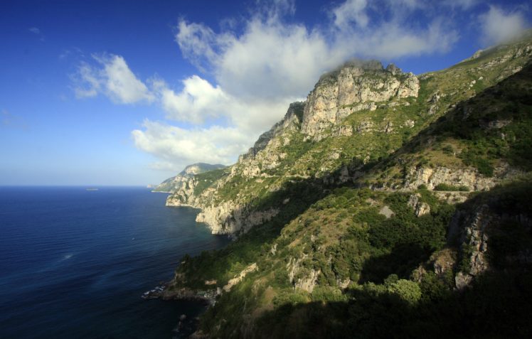 sea, Amalfii, Italy, Coastline, Shore HD Wallpaper Desktop Background