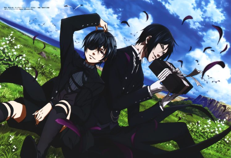 kuroshitsuji, Series, Sebastian, Michaelis, Character, Ciel, Phantomhive, Anime, Couple HD Wallpaper Desktop Background