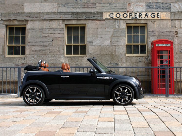 mini, Cooper s, Cabrio, Convertible, Sidewalk, Uk spec, Cars, 2007 HD Wallpaper Desktop Background