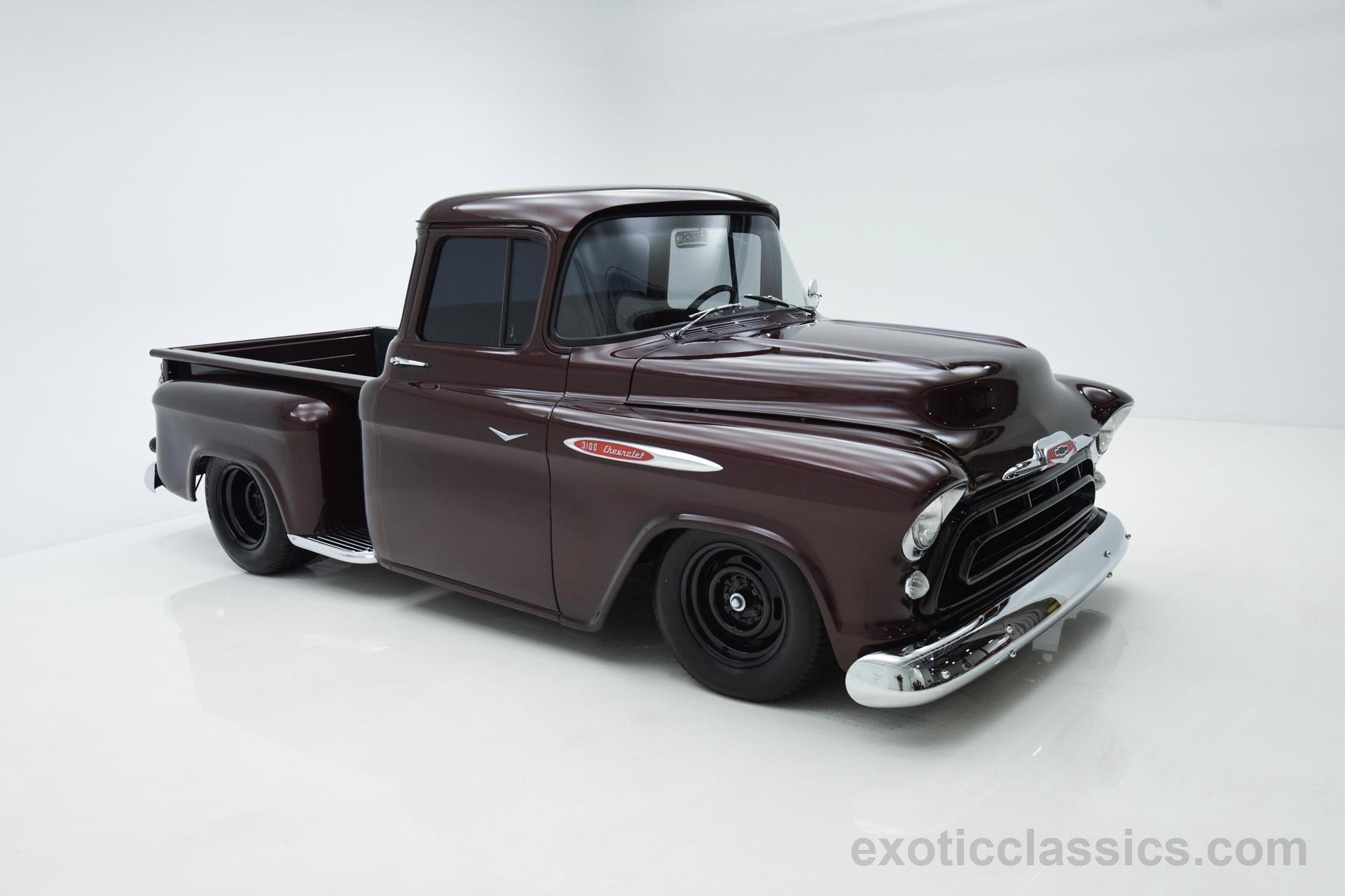 1957, Chevrolet, 3100, Short, Bed, Pickup, Truck, Classic, Cars Wallpaper