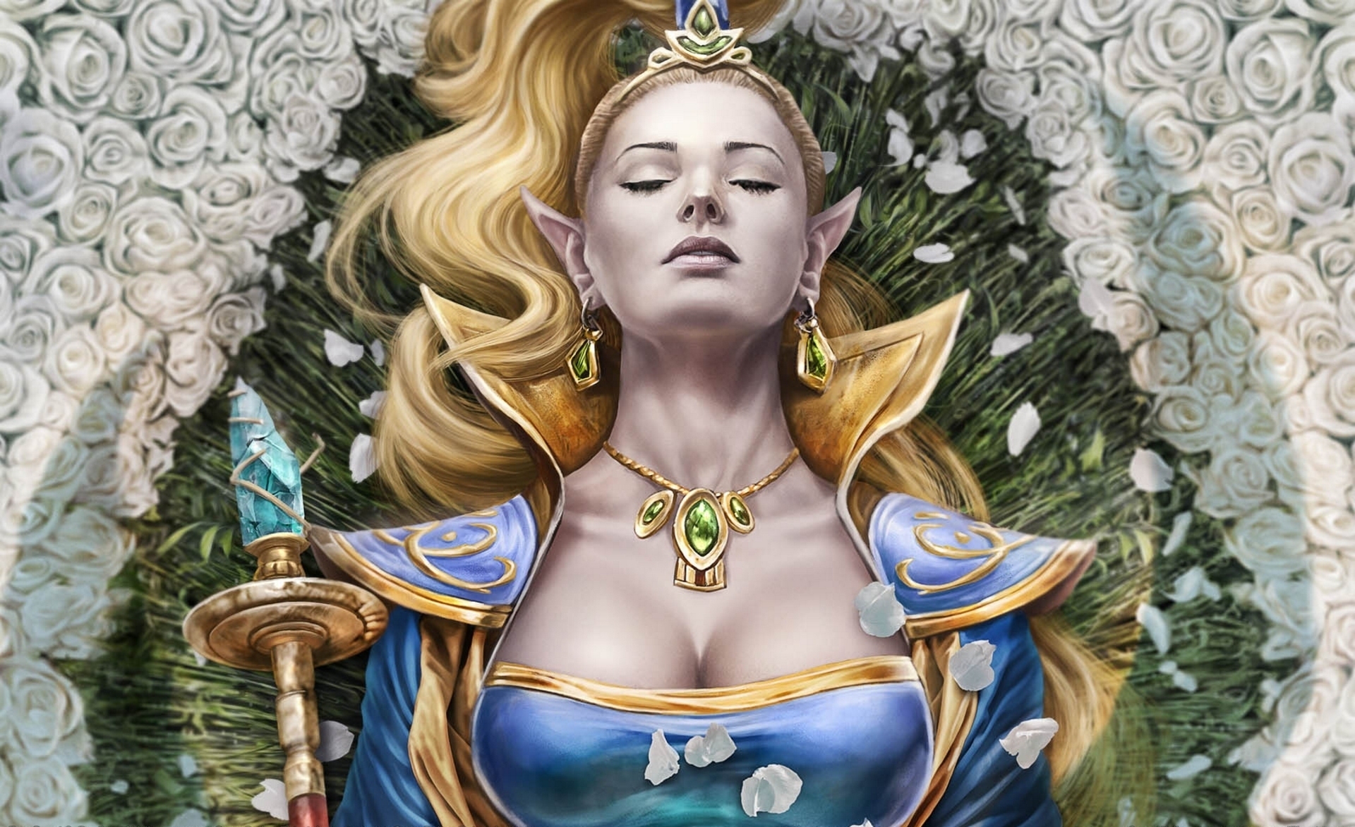 everquest, 2, Destiny, Of, Velious, Queen, Elf, Women, Fantasy, Females, Blonde Wallpaper